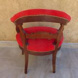 Fauteuil velours rouge