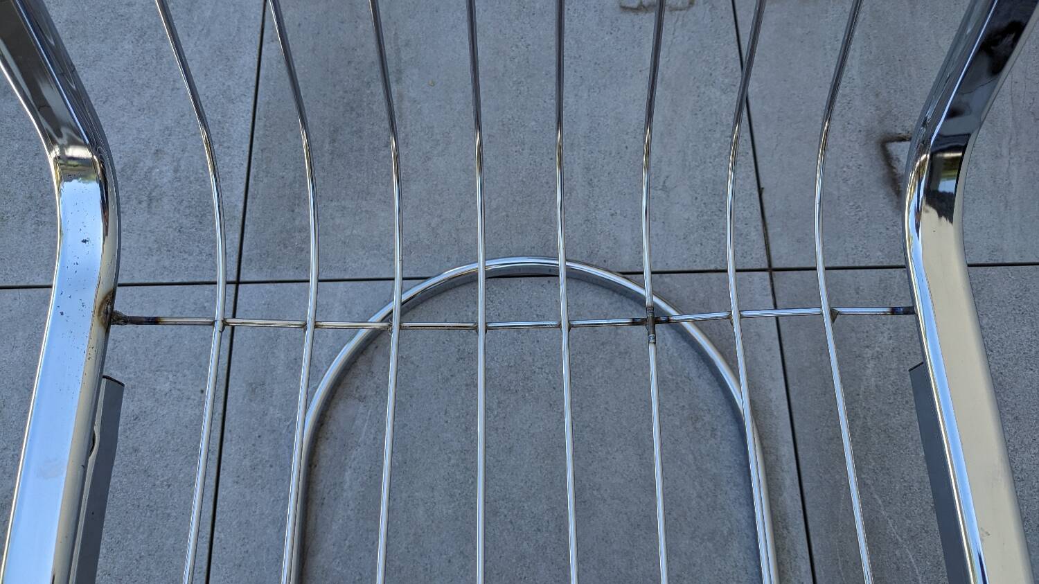 Set of 2 chrome metal chairs, Italian style from the 70s