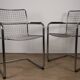 Pair of vintage chrome metal armchairs, 1970