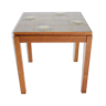 1960s Danish Teak and Tile Side Table