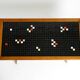 Beautiful long Mid Century walnut wood coffee table with a mosaic surface
