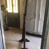Swivel wooden mirror on stand