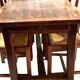 Solid oak farmhouse table and chairs