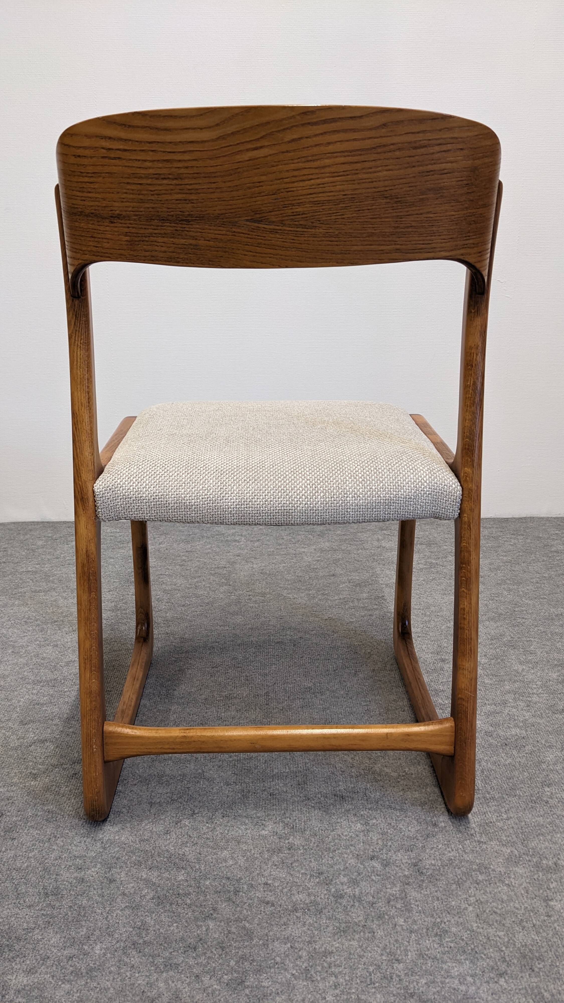 Set of 4 Baumann sled chairs, France circa 1970.