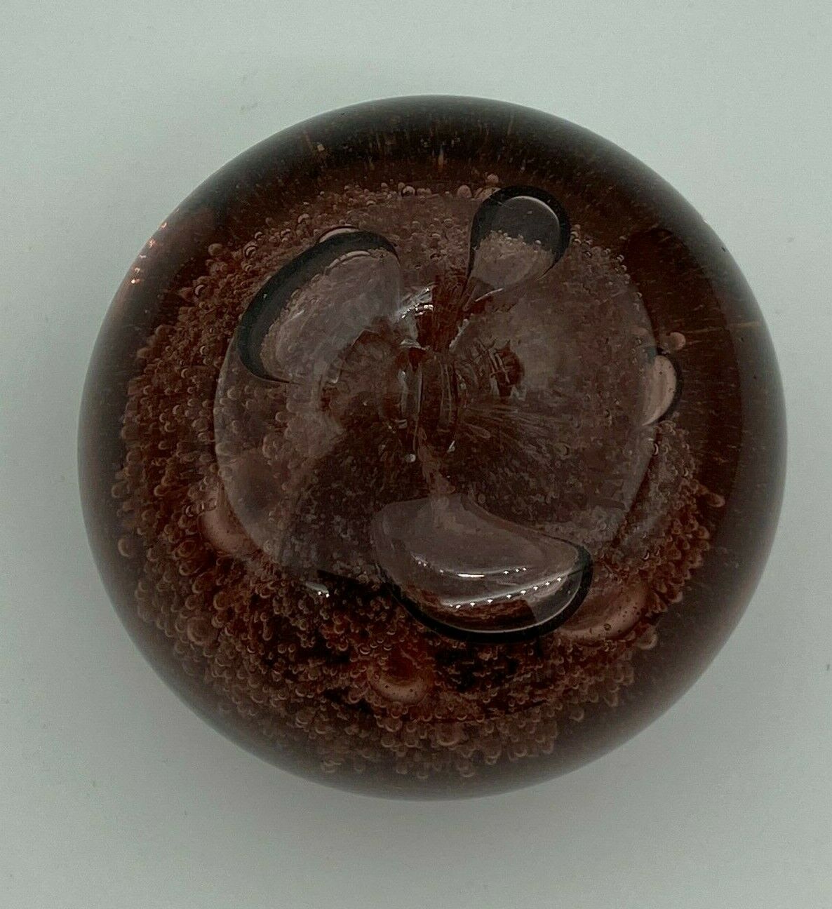 Biot sulfide glass 1970 purple red paper press