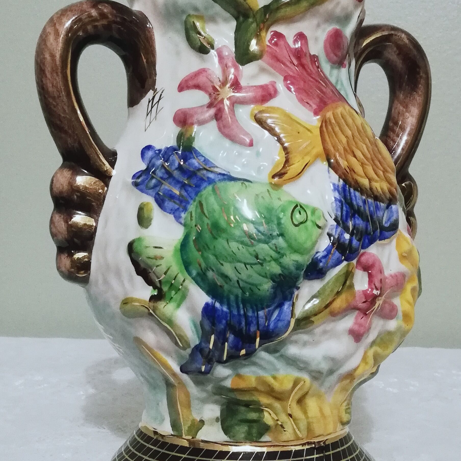 Ceramic vase signed Hubert Bequet