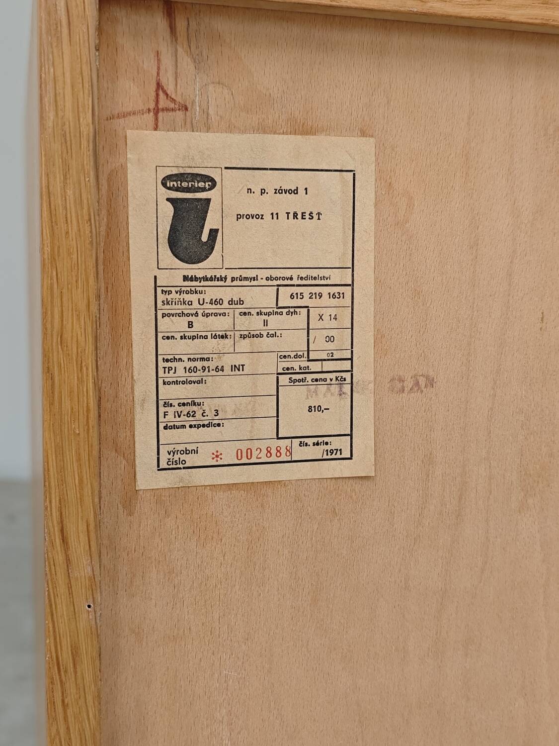 Enfilade U460 wood by Jiri Jiroutek for Intérier Praha