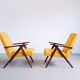 Mid Century Easy Chair Model B 310 Var in Yellow Tweed