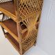 Vintage rattan bookcase shelf