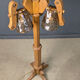 Rustic oak and Murano glass floor lamp, 1960s