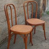 Pair of caned Fischel chairs, circa 1900