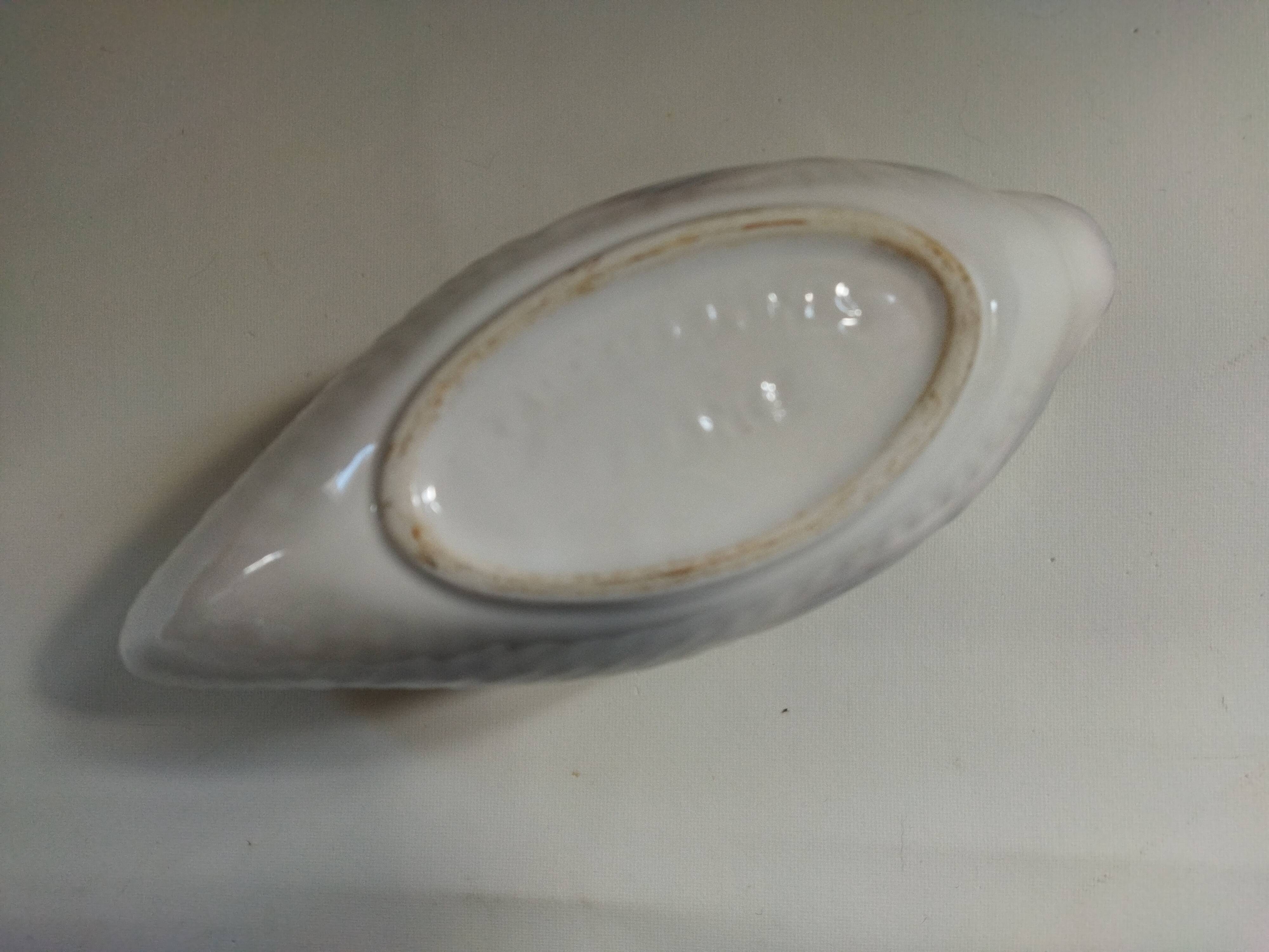 Saucière poisson en barbotine Sarreguemines