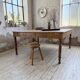 Grande table de ferme XL chêne « carrée » conférence 1950