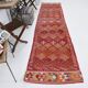 Tapis Couloir Turc Géométrique, Tapis Tribal Vintage, 87x366 Cm