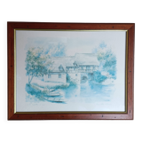 Aquarelle signée de Danielle Lebeau