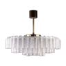 Doria Leuchten 1960s mid-century glass chandelier