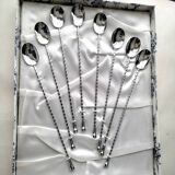 Coffret de 8 cuillères à mazagran , cocktail , glace en acier inoxydable