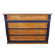 Commode en chêne et marbre gris, France XIXème