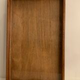 Old wooden and glass tray