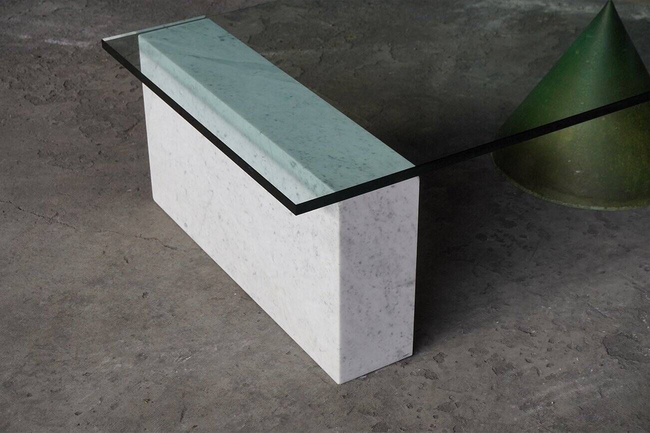 Vintage Kono Coffee Table by Massimo and Lella Vignelli for Casigliani, Italy, 1980s