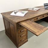 Very large old oak trading counter, XXL format