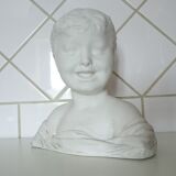 Laughing child bust after Donatello in Sèvres biscuit