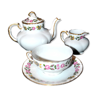 Egoist tea set 1 person in limoges porcelain by charles ahrenfeldt