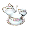 Service à thé égoiste 1 personne en porcelaine de limoges par charles ahrenfeldt