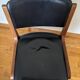 Vintage leather and wood chair pair