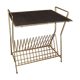 Vintage magazine rack sofa tip, 70's perforated metal