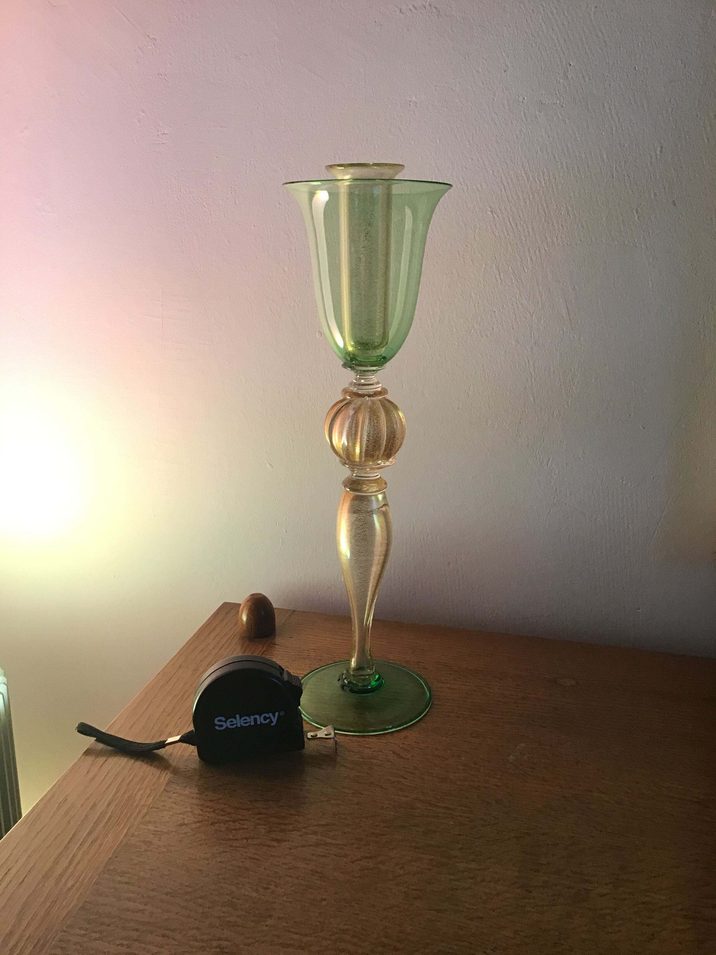 Murano glass candlestick
