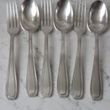 Set of silver metal cutlery 20s