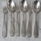 Set of silver metal cutlery 20s