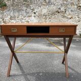 Scandinavian 60s teak desk with 2 drawers.