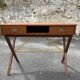 Scandinavian 60s teak desk with 2 drawers.