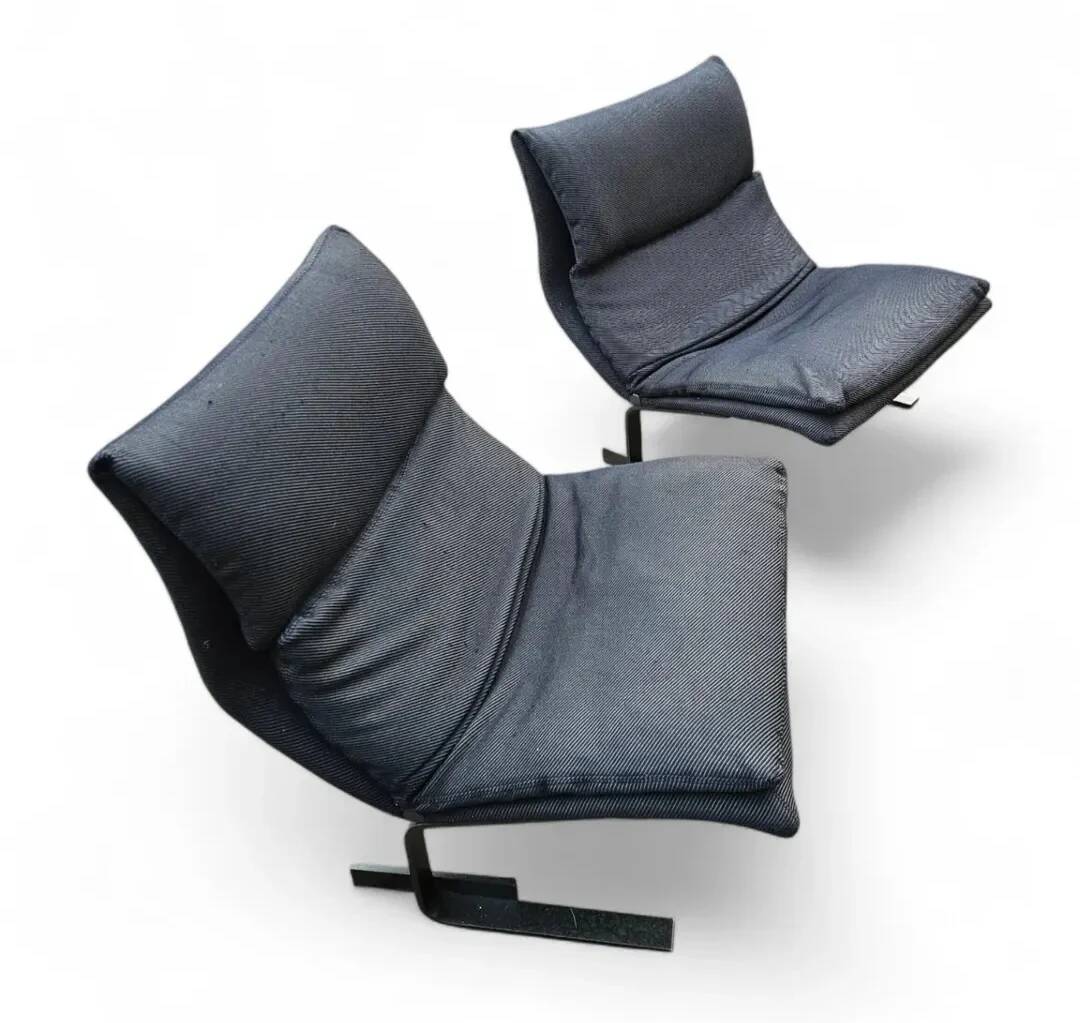 Chaises longues Onda Wave en design italien vintage par Giovanni Offredi / Saporiti des années 1980