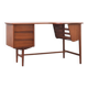 Mid-Century Kidney Shaped Danish Teak Desk, 1960s.