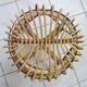 Wicker round footstool