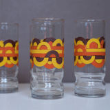 6 verres à boisson, années 70