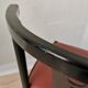 Vintage THONET Bentwood Dining Chair: Postmodern Brown Leather Seat