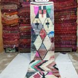Handmade Berber Bohemian Wool Runner Rug