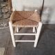 Tabouret bois et paille