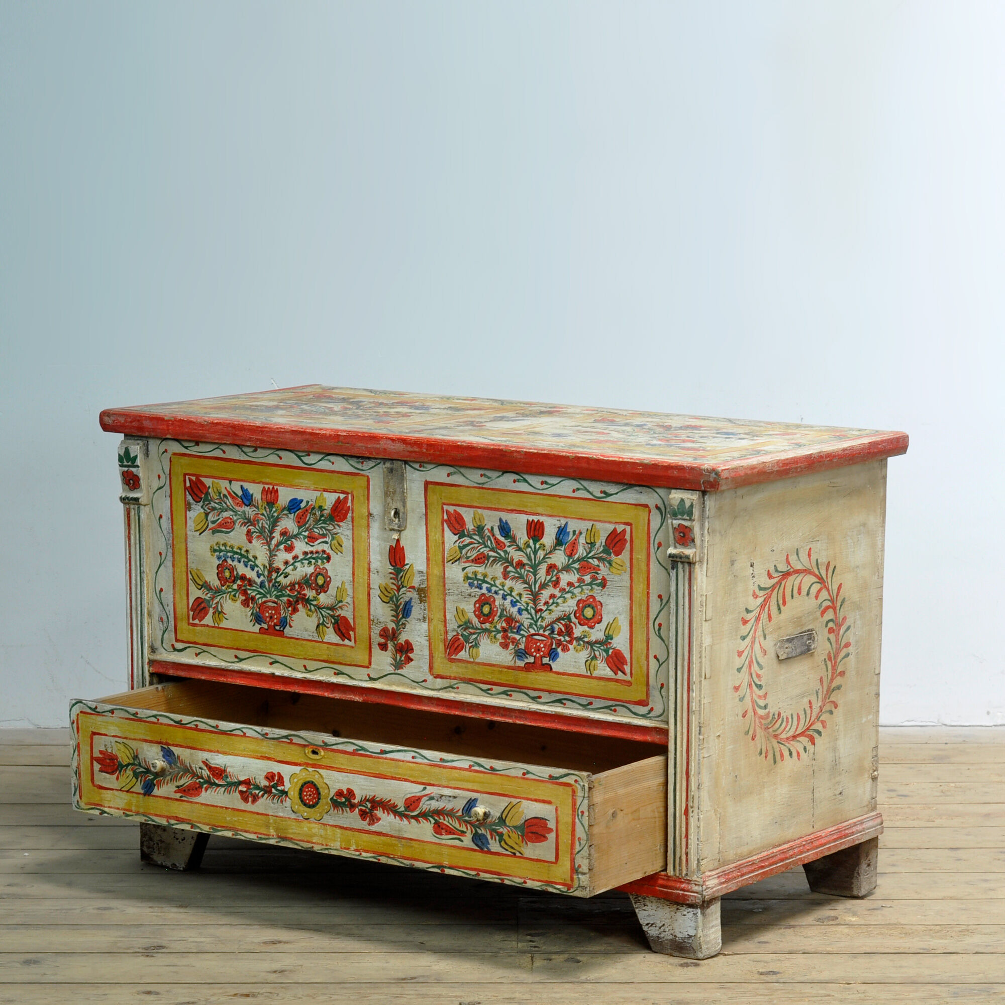Folk Art Bridal Chest, circa 1950