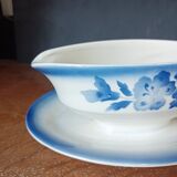 Saucière en faïence fleurie