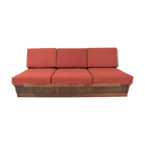 Art deco walnut sofa bed, 1960s