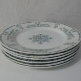 6 assiettes plates compiegne terre de fer