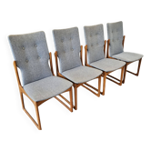 Set of 4 vintage solid wood chairs - Vamdrup 1960