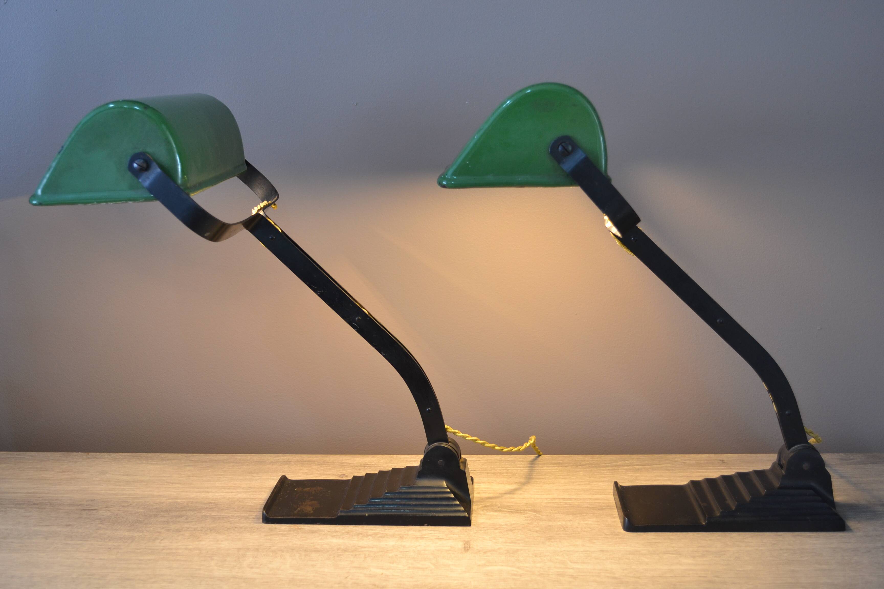 Pair of Art Deco desk lamps, 1930