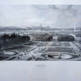 Vienna, Austria Vintage Engraving, 1841 Authentic.