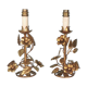 Paires de lampes "fleurs" italiennes